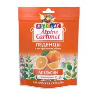 ALPINE CARAMEL АЛЬПИЙСКАЯ КАРАМЕЛЬ ЛЕДЕНЦЫ ДЕТСКИЕ С НАТУРАЛЬНЫМ МЕДОМ И ВИТАМИНОМ С ВКУС АПЕЛЬСИН П