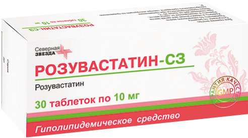 Розувастатин-СЗ таб. п.п.о. 10мг N30