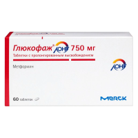 Глюкофаж лонг таб.пролонг.высвоб. 750мг №60