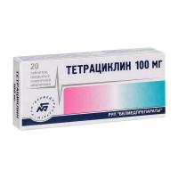 Тетрациклин таб. п.о 100мг N20