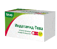 Индапамид-Тева таб. п.п.о. 2,5мг N30