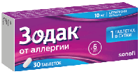 Зодак таб. п.п.о. 10мг N30