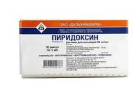 Пиридоксин (вит В6) р-р д/ин. 50мг/мл 1мл N10