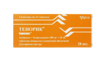 Тенорик таб. п.п.о. 100мг+25мг N28