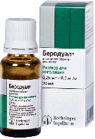 Беродуал р-р д/ингал. 0,25мг+0,5мг/мл 20мл N1