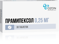 Прамипексол таб. 0,25мг N30