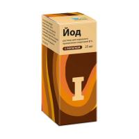 Йод р-р наруж.спирт. 5% 25мл N1 (с лопаткой)