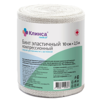 Бинт эластичный СР 2,5мх10см клинса (застежка)