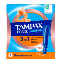 TAMPAX ТАМПОНЫ COMPAK PEARL SUPER PLUS С АППЛИК N8
