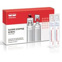 Калия хлорид буфус концентрат д/пригот. р-ра 40мг/мл 10мл амп. №10