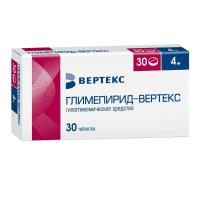 Глимепирид-Вертекс таб. 4мг N30