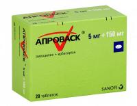 Апроваск таб. п.п.о. 5мг+150мг N28