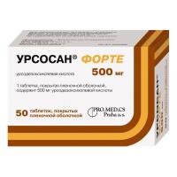 УРСОСАН ФОРТЕ ТАБ. П/О ПЛЕН. 500МГ №50