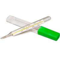 Термометр, РТУТНЫЙ TVY-120, мед.стеклянный в футляре №1