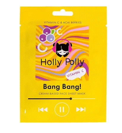 Холли полли/holly polly bang bang маска тканева...основе витаминная 22г с витамином с и ягодами асаи