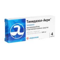 Тинидазол-Акри таб. п.п.о. 500мг N4
