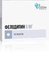 Фелодипин таб.пролонг.высвоб.п.п.о. 5мг №30