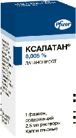 КСАЛАТАН КАПЛИ ГЛ. 0,005% 2,5МЛ ФЛ.-КАПЕЛЬНИЦА ПЛАСТ.