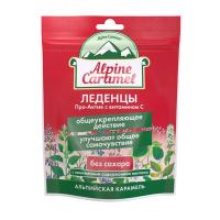 ALPINE CARAMEL АЛЬПИЙСКАЯ КАРАМЕЛЬ ЛЕДЕНЦЫ ПРО-АКТИВ С ВИТАМИНОМ С БЕЗ САХАРА ПАК. 75Г (БАД)