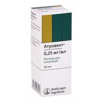 Атровент р-р д/ингаляций 0,25мг/мл 20мл флак-кап.