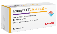 КОНКОР НСТ таб п/п/о 2,5мг+6,25мг N30
