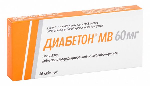 Диабетон MB таб.модиф.высвоб. 60мг N30