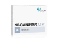 Индапамид ретард таб.пролонг.высвоб.п.п.о. 1,5мг N30