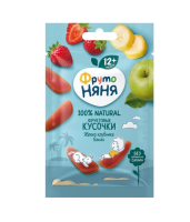 ДП фрутоняня фруктовые кусочки яблоко-клубника-банан 15г