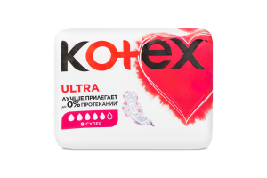 Прокладки Котекс ультра супер сетч N8 крыл