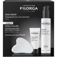 Набор SKIN-PREP Очищающий гель с АНА-кислотами 150 мл,  HYALU-FILLER Увлажняющий крем для гладкости