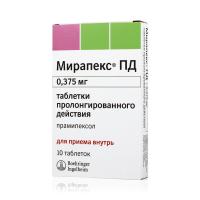 Мирапекс ПД таб.пролонг.действ. 0,375мг N10