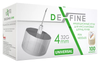 Иглы dexfine д/шприц-ручки универсал однораз 32G 0,23х4мм N100