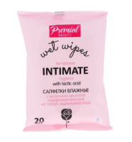 Салфетки влажные д/интим гигиены Премиал молочная к-та N20