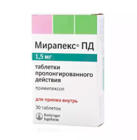 Мирапекс ПД таб.пролонг.высвоб. 1,5мг N30
