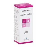 Ципромед капли ушн. 0,3% 10мл N1