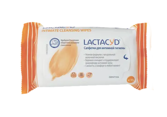 Лактацид 2020 салфетки влажные д/интим гигиены N15
