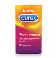 Презервативы Дюрекс/Durex плесуремакс ребристая и точечная структ N12