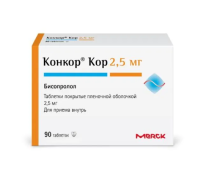 Конкор Кор таб. п.п.о. 2,5мг N90