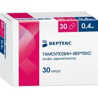 Тамсулозин-Вертекс таб.пролонг.высвоб.п.п.о. 0,4мг N30