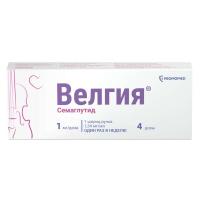 ВЕЛГИЯ Р-Р ДЛЯ П/К ВВЕД. 1МГ/ДОЗА ШПРИЦ-РУЧКА 3МЛ (+ИГЛА №5) №1