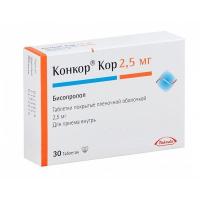 Конкор Кор таб. п.п.о. 2,5мг N30