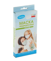 Маска медицинская однораз 3-х сл Latio классик N10