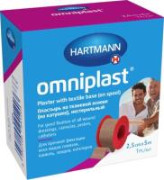 ПЛАСТЫРЬ OMNIPLAST НА ТКАНЕВОЙ ОСНОВЕ (НА КАТУШКЕ) Н/СТЕР 2,5СМХ5М