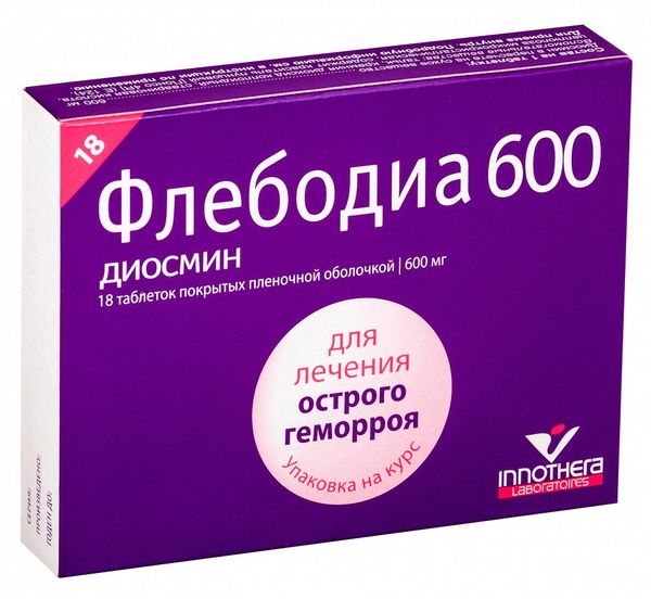 Флебодиа 600 таб. п.п.о. 600мг N18