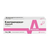 Клотримазол-Акрихин мазь д/наруж прим 1 % 30 г х1