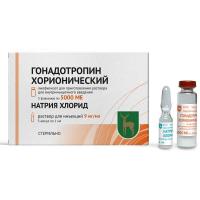Гонадотропин хорионический лиоф д/р-ра в/м 5000МЕ 5мл N5