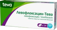 Левофлоксацин-тева таб. п.п.о. 500мг N14
