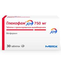 Глюкофаж лонг таб.пролонг.высвоб. 750мг N30
