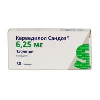 Карведилол Сандоз таб. 6,25мг N30