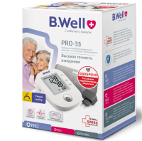 Тонометр автомат Би-велл PRO-33 1 кнопка манжета M-L 22-42см адаптер